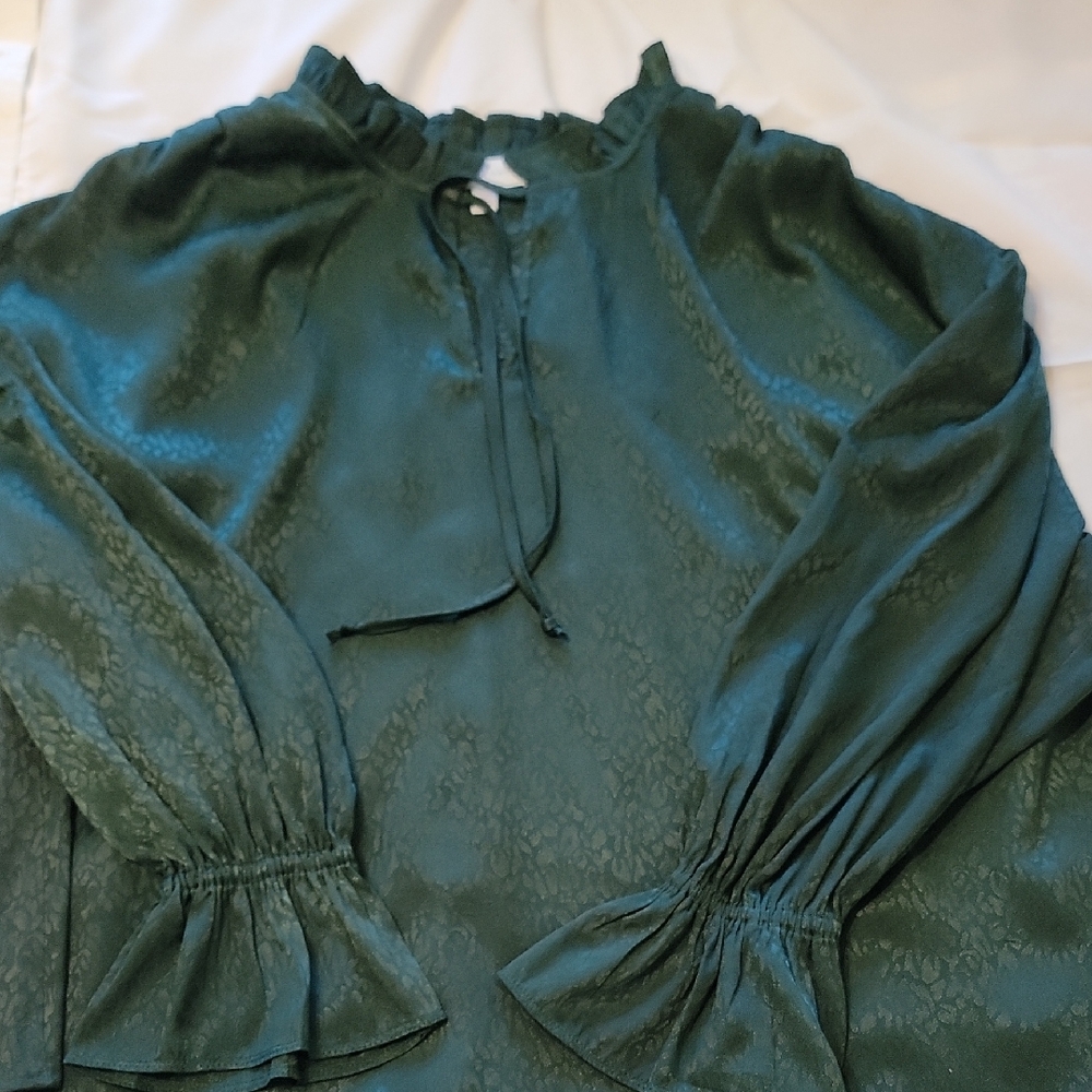 New Directions Dark Green Blouse Size PL